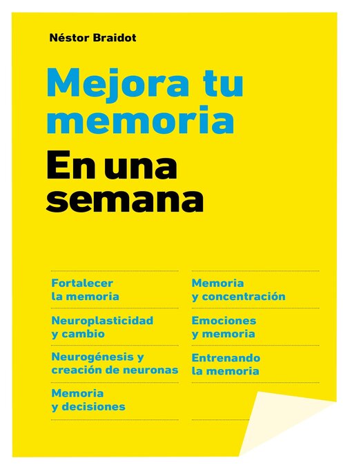 Title details for Mejora tu memoria en una semana by Néstor Braidot - Available